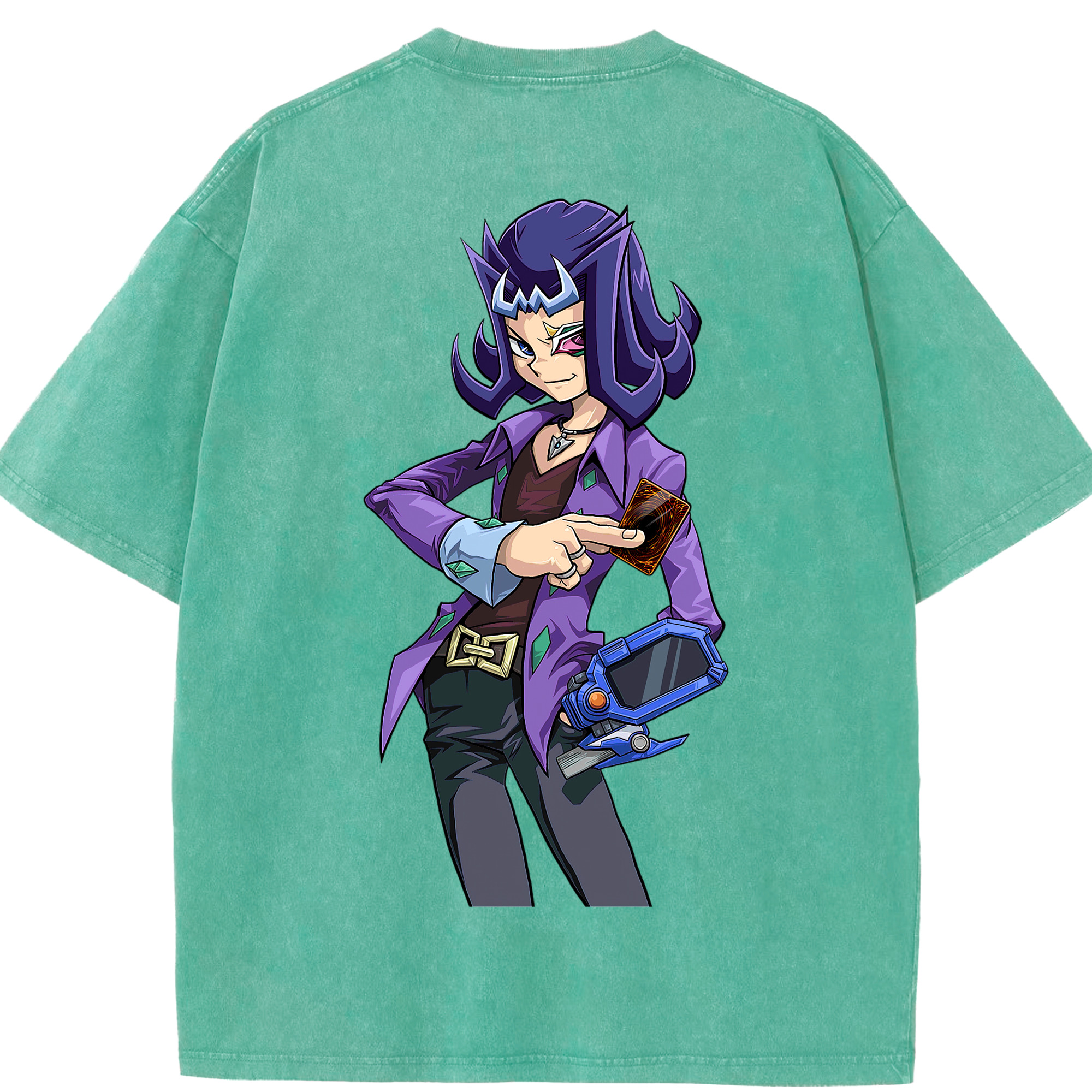 （画像用） 遊☆戯☆王 Yu-Gi-Oh! 綿100% ヴィンテージ風 半袖Tシャツ（背面プリント）